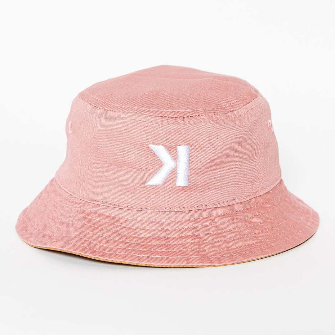 Dos Bucket Hat – Tan and Pink